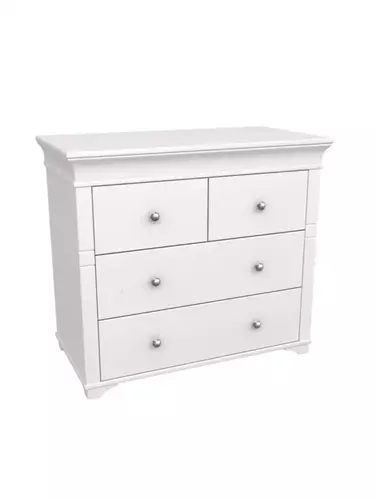 Комод Бейли 4-ящ белый воск (выставочный образец)