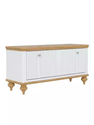 Тумба под обувь «Рандеву» 10 (белый лак/антик 24)