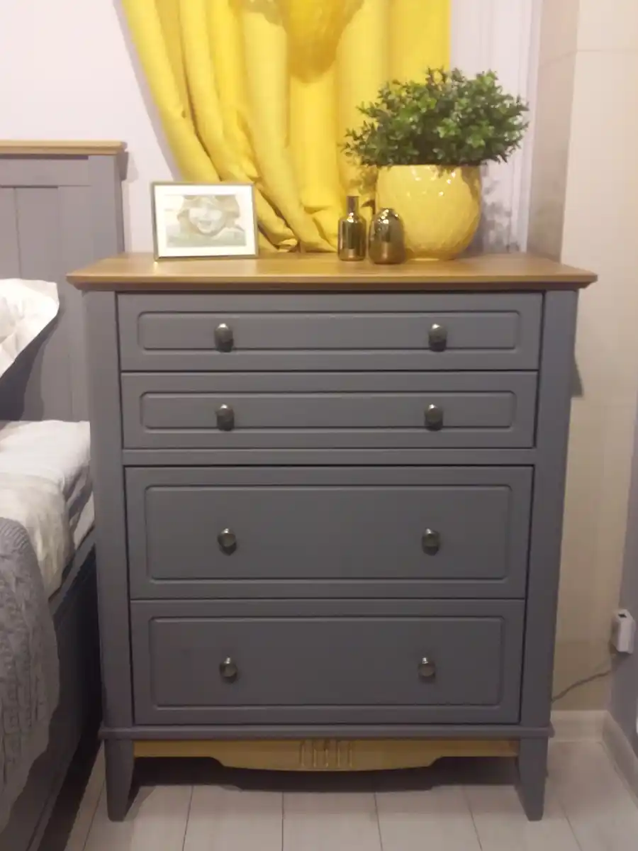 Комод 022 Пенни серый 7046/ антик 24 (выставочный образец)