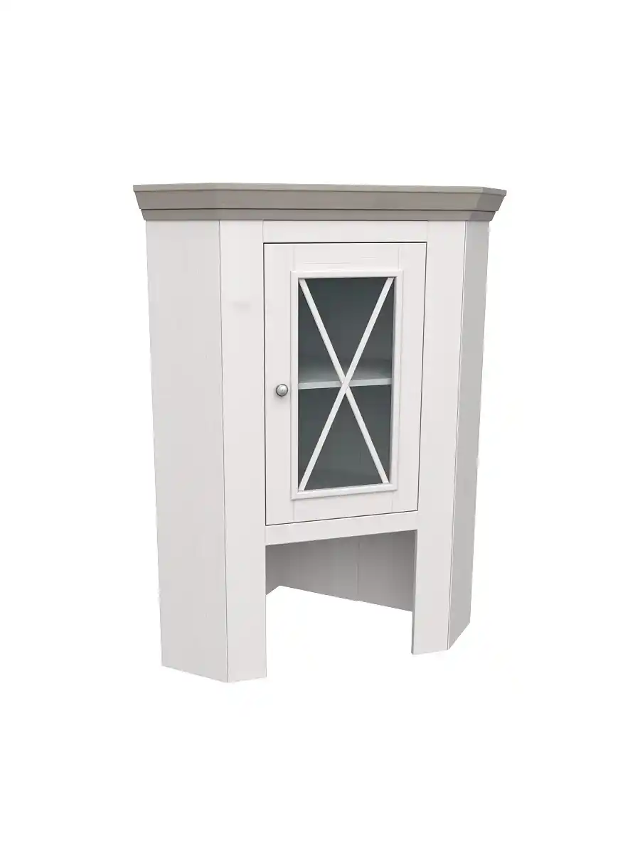 Буфет Форест угловой белый воск/антрацит (выставочный образец)