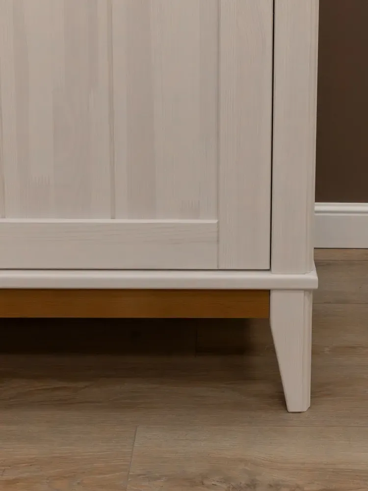 Тумба ТВ с дверцами -1600 Пенни белый воск-антик 24