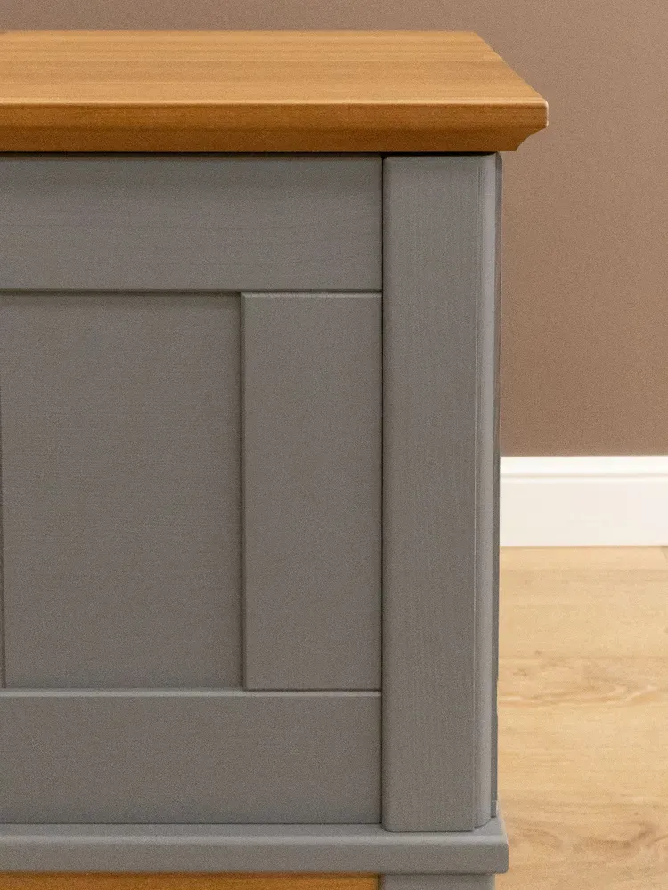 тумба сундук для хранения 1360х350х500 Пенни серый 7046-антик 24