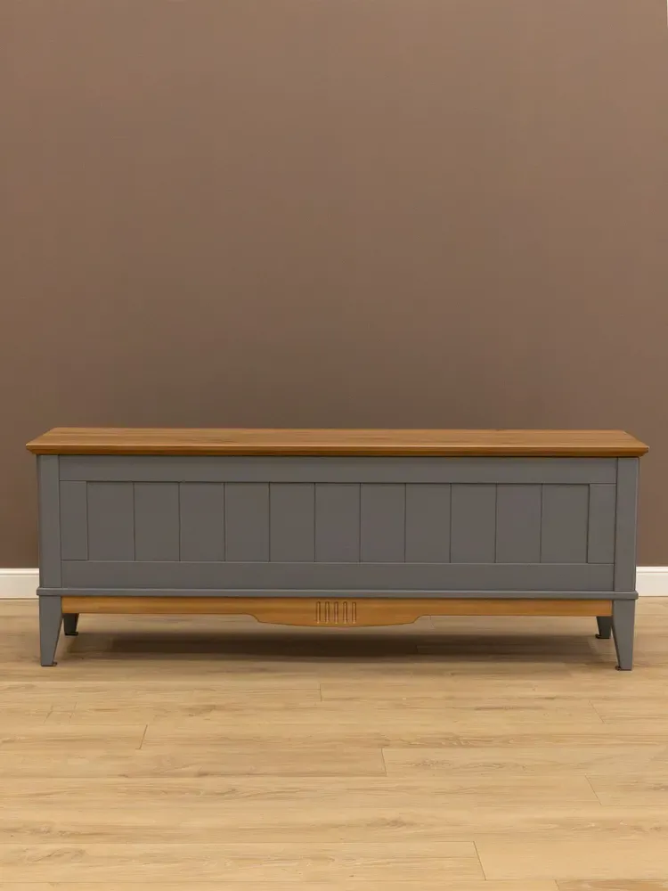 тумба сундук для хранения 1360х350х500 Пенни серый 7046-антик 24