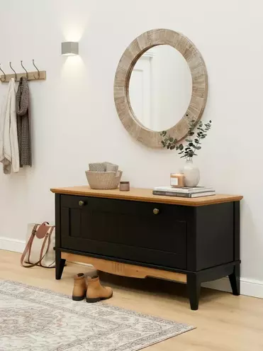 Тумба для обуви Пенни блэк/антик 24