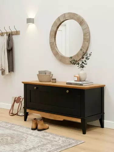 Тумба для обуви Пенни блэк/антик 24