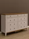 Комод с ящиками из дерева 036 Пенни белый воск-антик 24