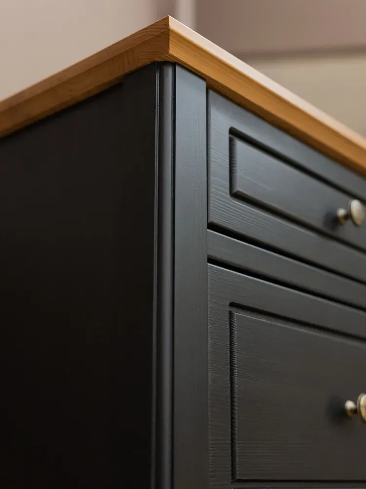 Комод массив сосны 036 Пенни блэк/антик 24