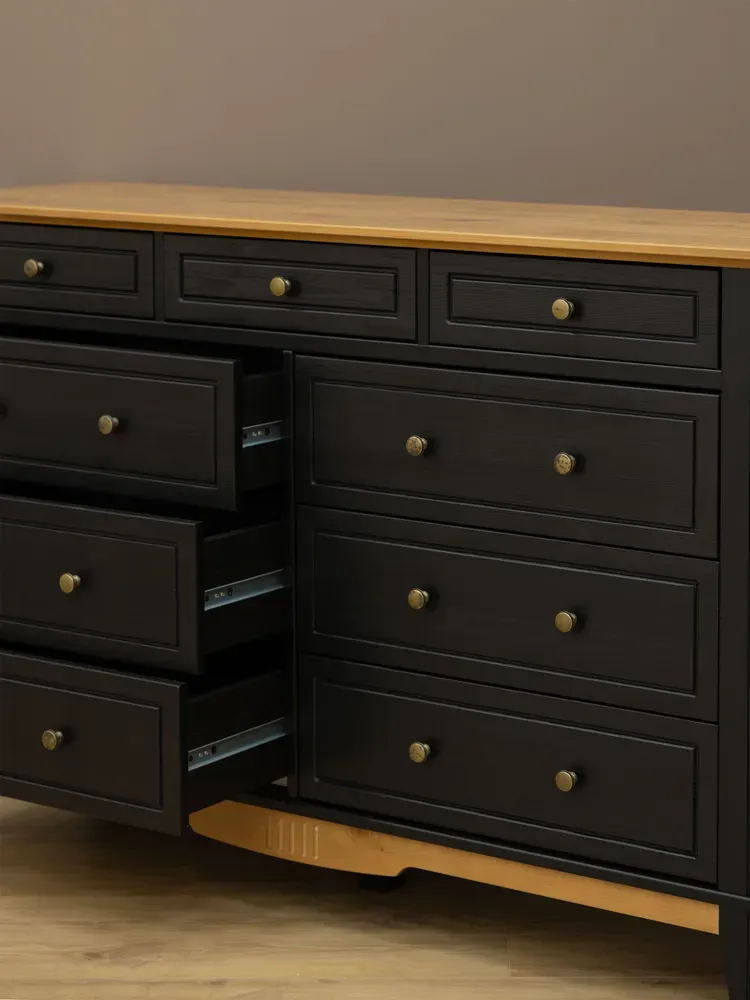 Комод массив сосны 036 Пенни блэк/антик 24