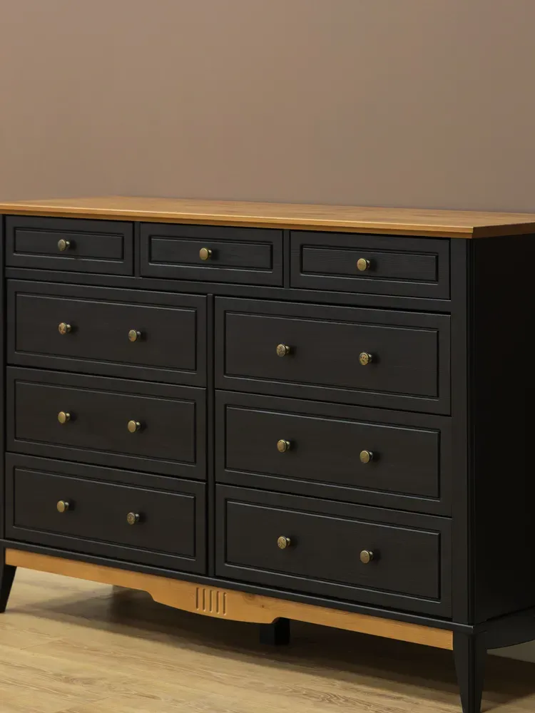 Комод массив сосны 036 Пенни блэк/антик 24