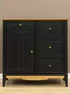 Комод 113 Пенни для прихожей блэк/антик 24
