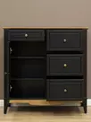 Комод 113 Пенни для прихожей блэк/антик 24