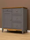 Комод 113 Пенни для прихожей серый 7046/антик 24