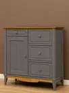 Комод 113 Пенни для прихожей серый 7046/антик 24