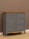 Комод 113 Пенни для прихожей серый 7046/антик 24