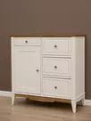 Комод 113 Пенни для прихожей белый воск/антик 24