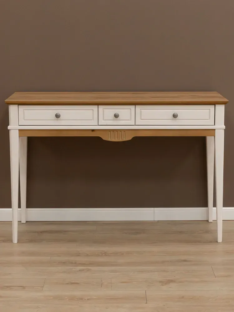 Стол туалетный с ящиками Пенни белый воск-антик 24