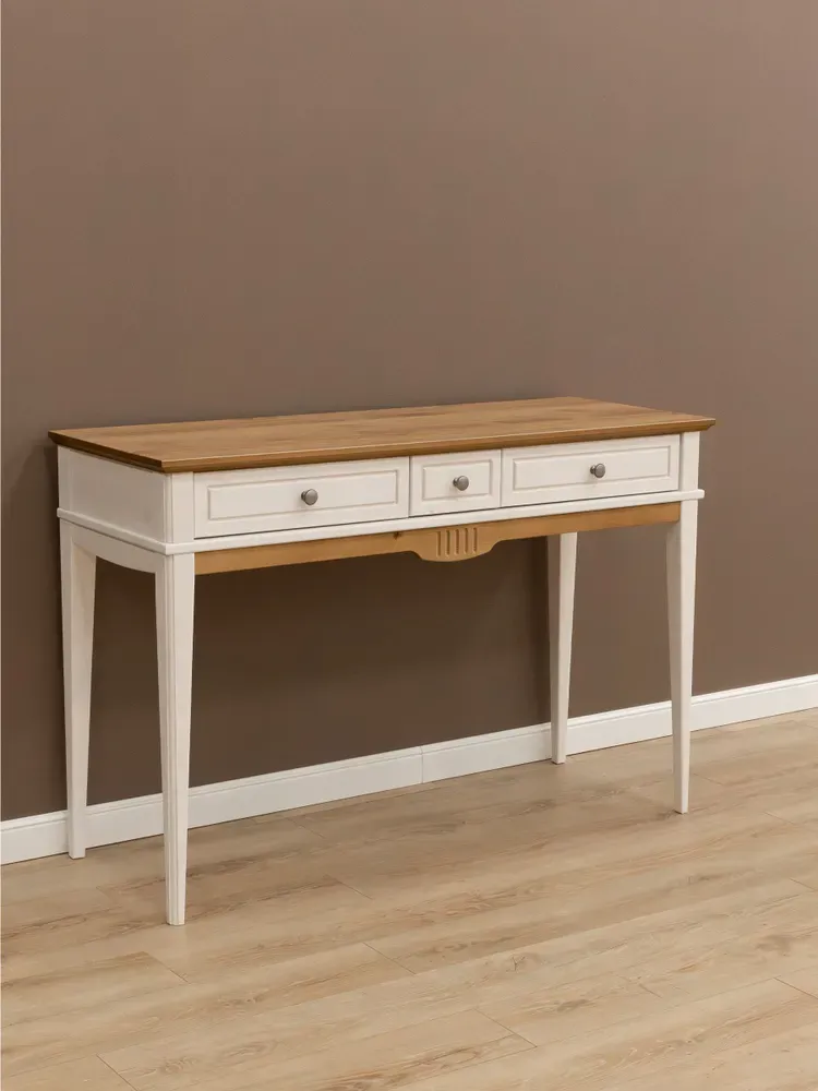 Стол туалетный с ящиками Пенни белый воск-антик 24