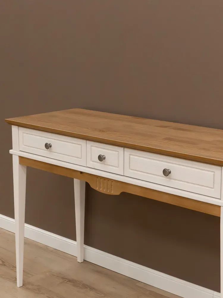 Стол туалетный с ящиками Пенни белый воск-антик 24