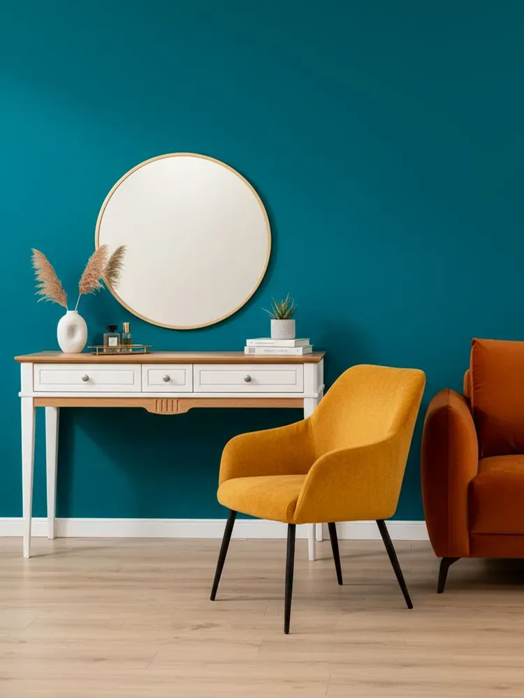 Стол туалетный с ящиками Пенни белый воск-антик 24