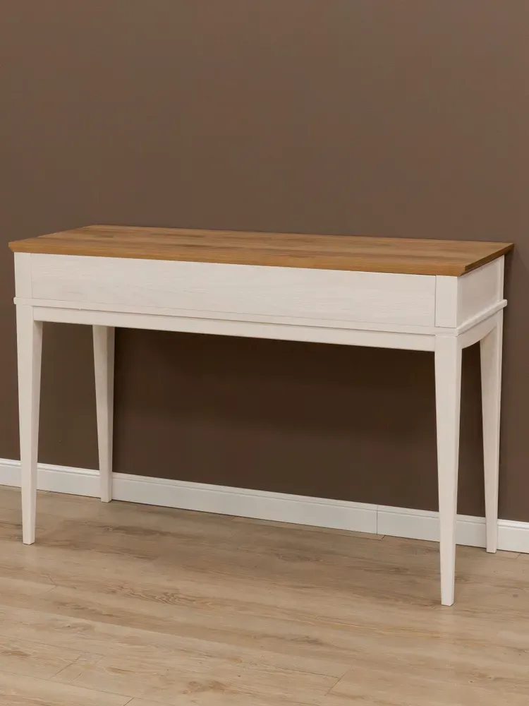 Стол туалетный с ящиками Пенни белый воск-антик 24