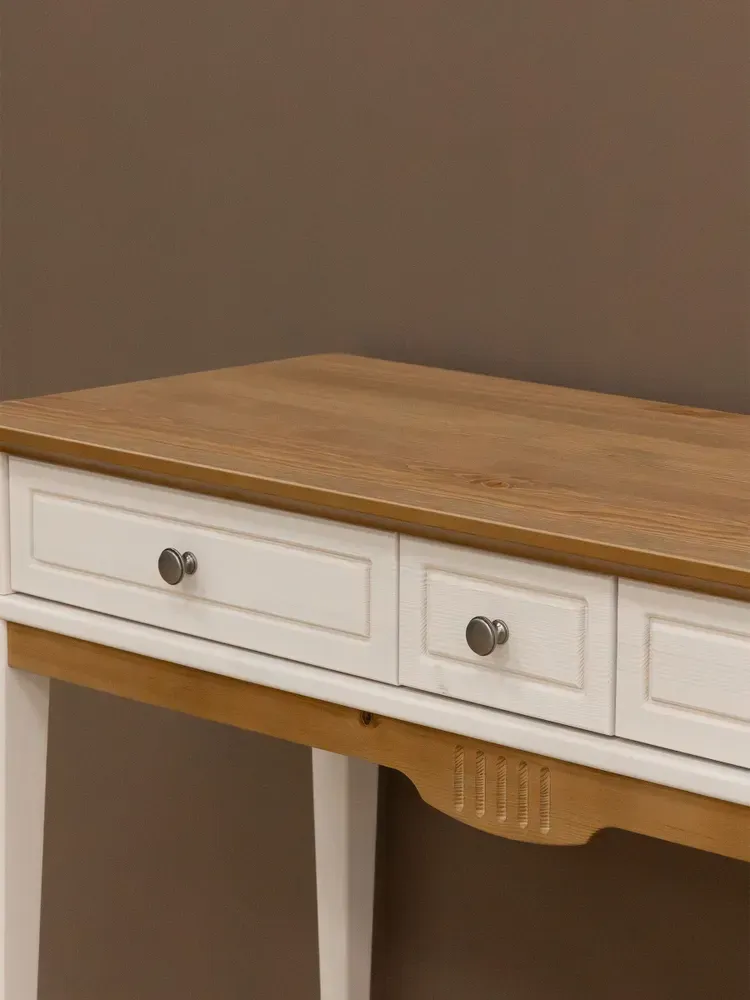 Стол туалетный с ящиками Пенни белый воск-антик 24