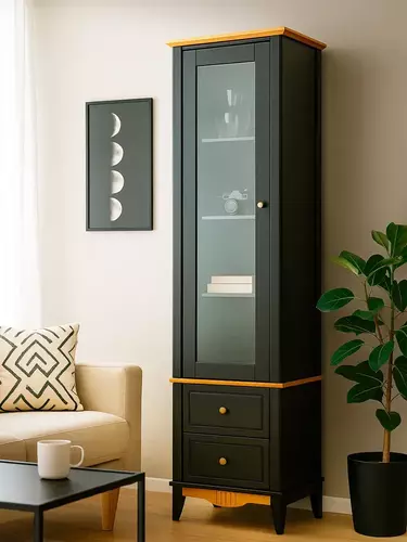 Шкаф для посуды одностворчатый  12 Пенни блэк/антик 24