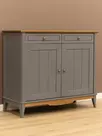 Комод буфета из дерева Пенни серый 7046/антик 24
