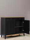 Комод буфета массив сосны Пенни блэк/антик 24