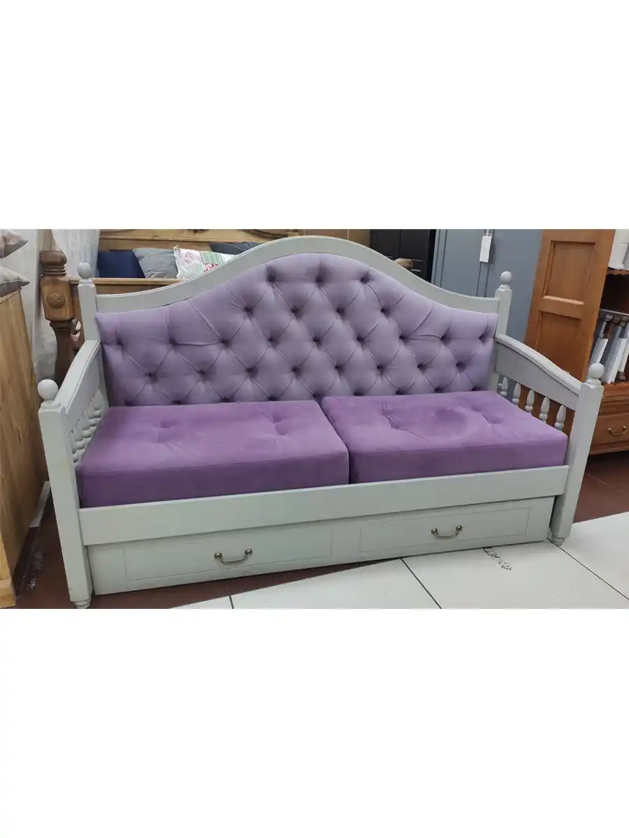 ДИВАН ИЗ ДЕРЕВА 2 ЯЩИКА ВАЛЕНСИЯ 2-15 (ВЫСТАВОЧНЫЙ ОБРАЗЕЦ)