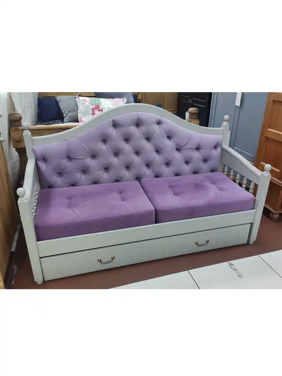 ДИВАН ИЗ ДЕРЕВА 2 ЯЩИКА ВАЛЕНСИЯ 2-15 (ВЫСТАВОЧНЫЙ ОБРАЗЕЦ)