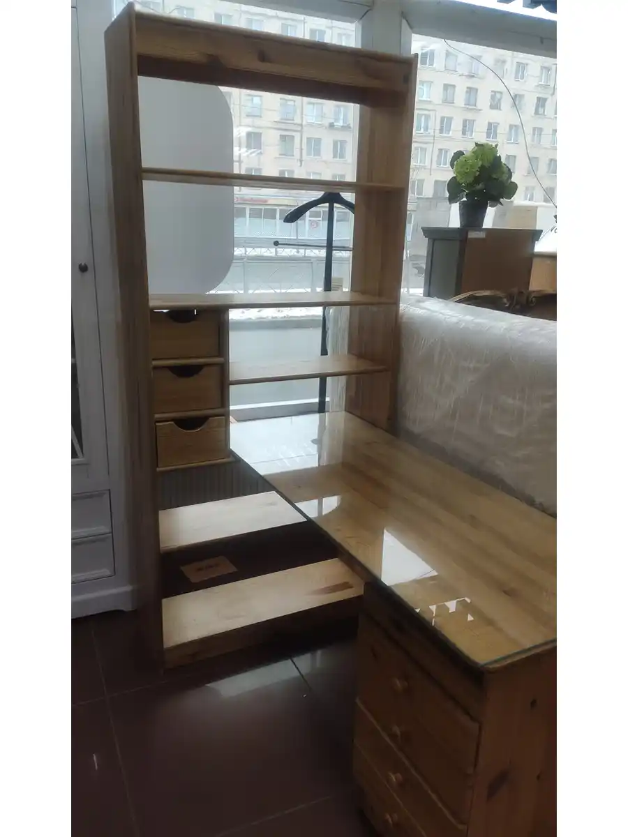 Стеллаж Генрих со столом (выставочный образец)