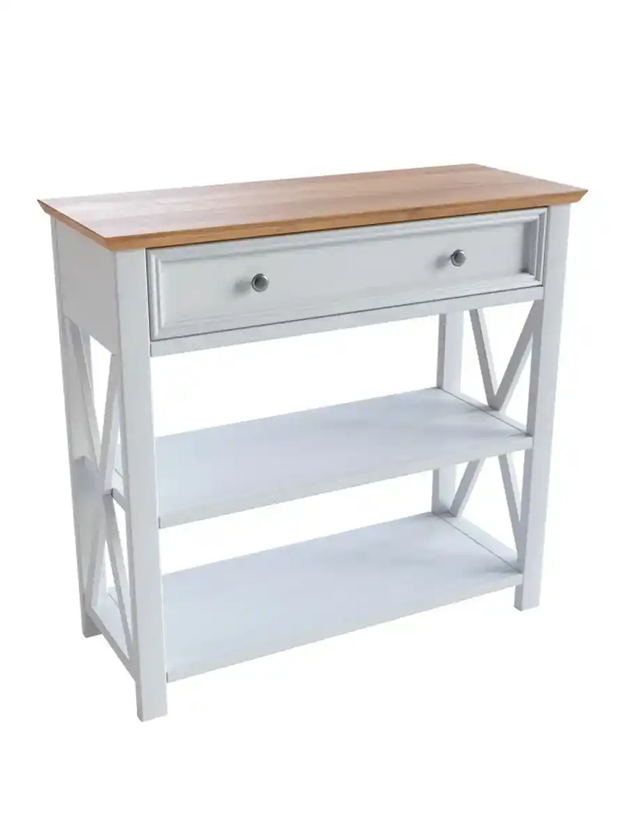 Консоль Форест (Тумба 01) белый воск/антик  (выставочный образец)