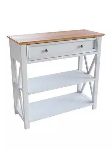 Консоль Форест (Тумба 01) белый воск/антик  (выставочный образец)