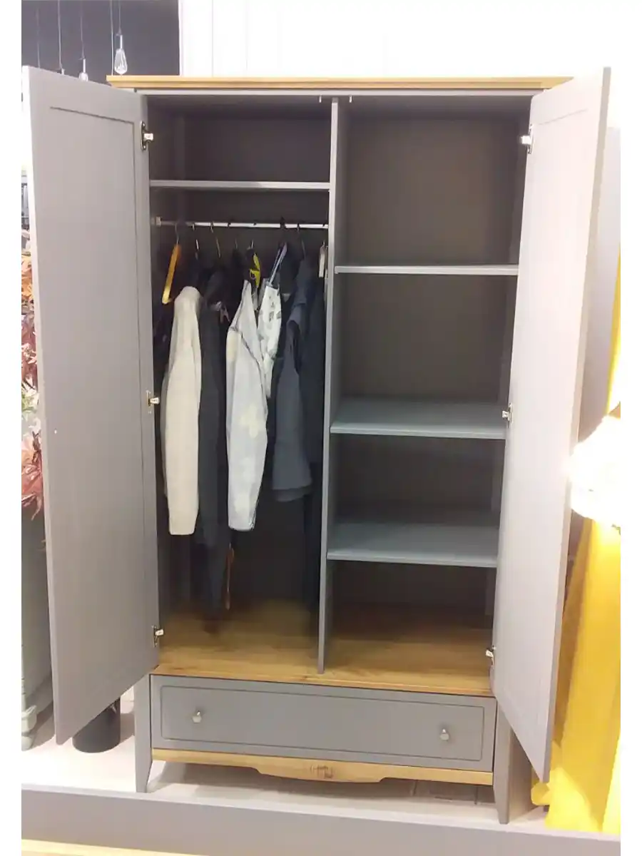 Шкаф Пенни 21 комбинированный серый 7046/антик 24 (выставочный образец)