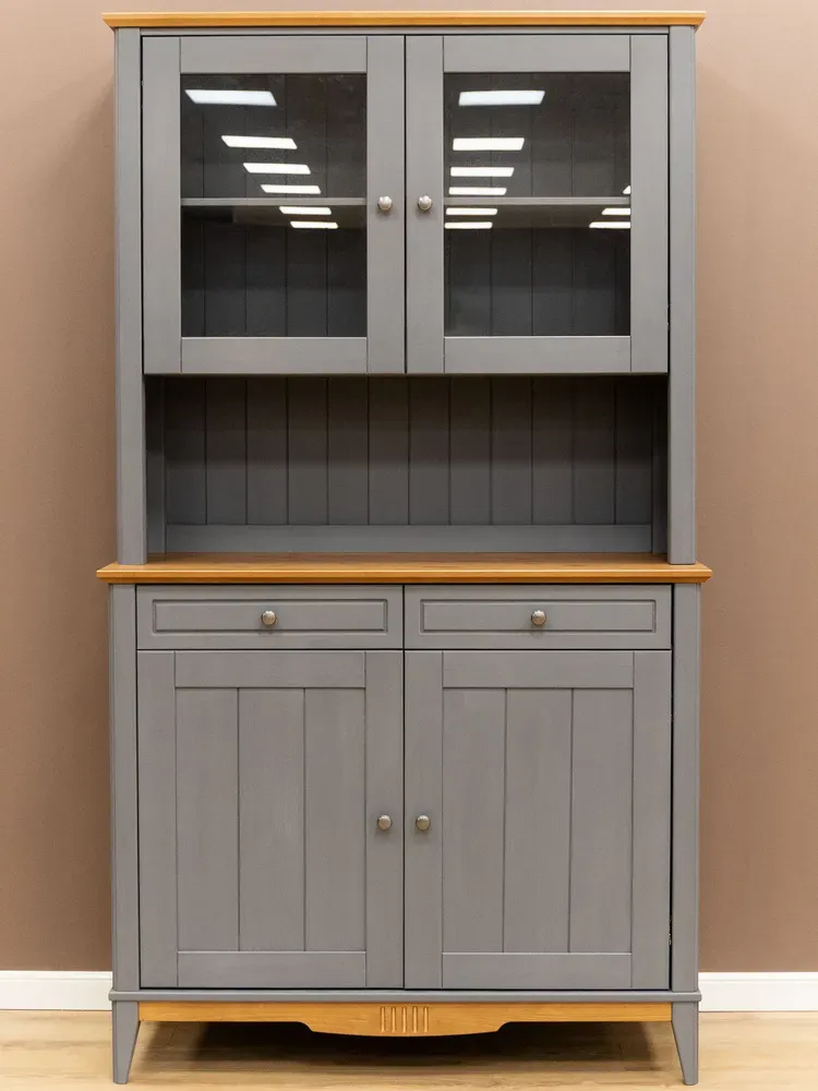 Буфет из массива сосны Пенни серый 7046/антик 24