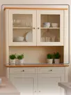 Надстройка буфета с дверцами Пенни белый воск/антик 24