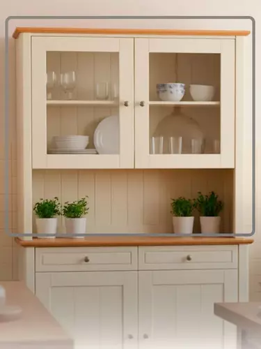 Надстройка буфета с дверцами Пенни белый воск/антик 24