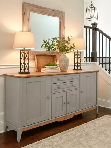 Тумба с двумя ящиками 222 Пенни серый 7046/антик 24