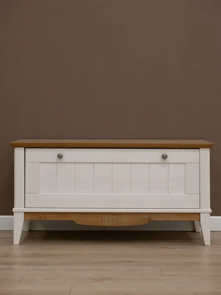 Тумба для обуви Пенни белый воск/антик 24