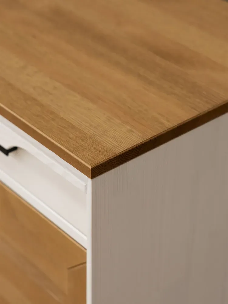 Тумба 3 ящика 33 Гранада белый воск/антик 24