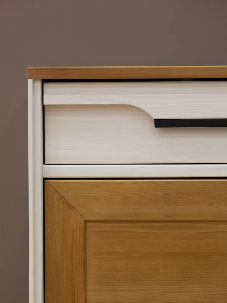 Тумба 3 ящика 33 Гранада белый воск/антик 24