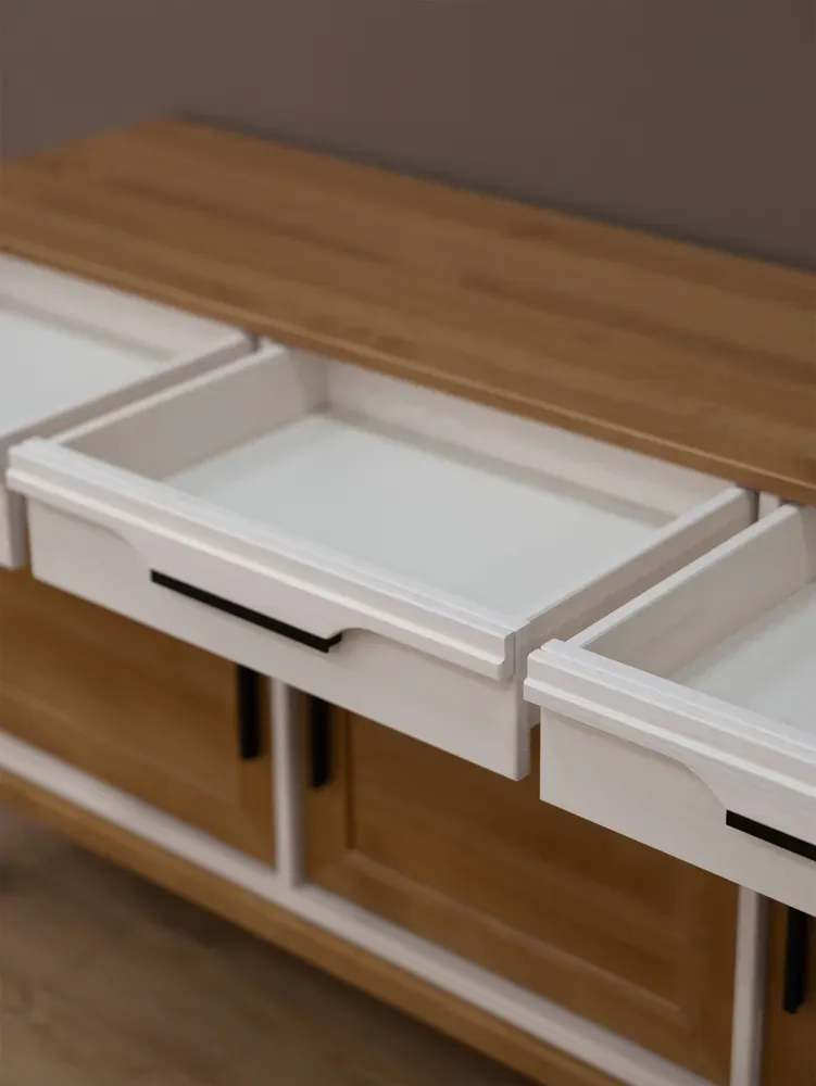 Тумба 3 ящика 33 Гранада белый воск/антик 24