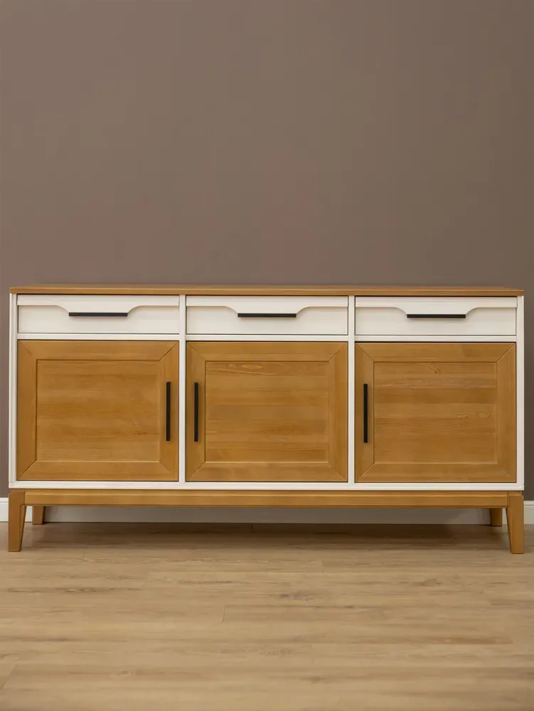 Тумба 3 ящика 33 Гранада белый воск/антик 24