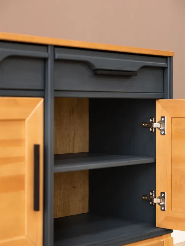 Тумба с дверками 33 Гранада серый 7016/антик 24