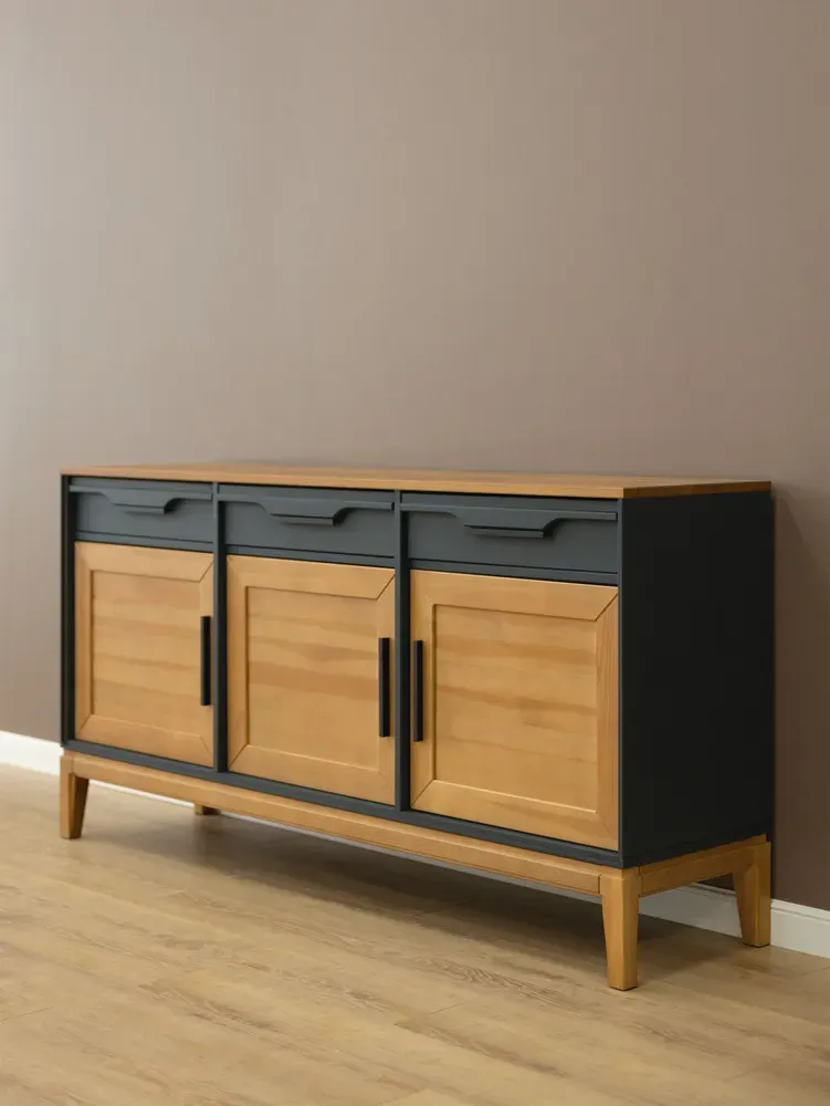 Тумба с дверками 33 Гранада серый 7016/антик 24