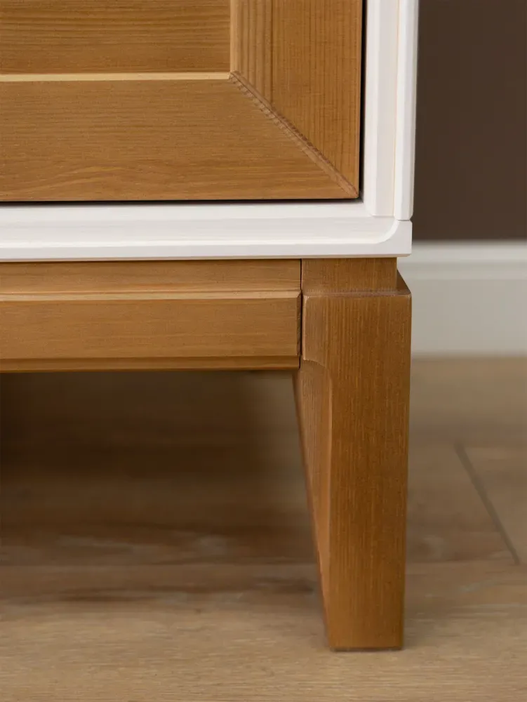 Тумба с 2 ящиками 22 Гранада белый воск/антик 24