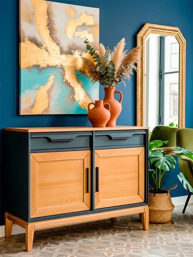 Тумба с 2 ящиками 22 Гранада серый 7016/антик 24