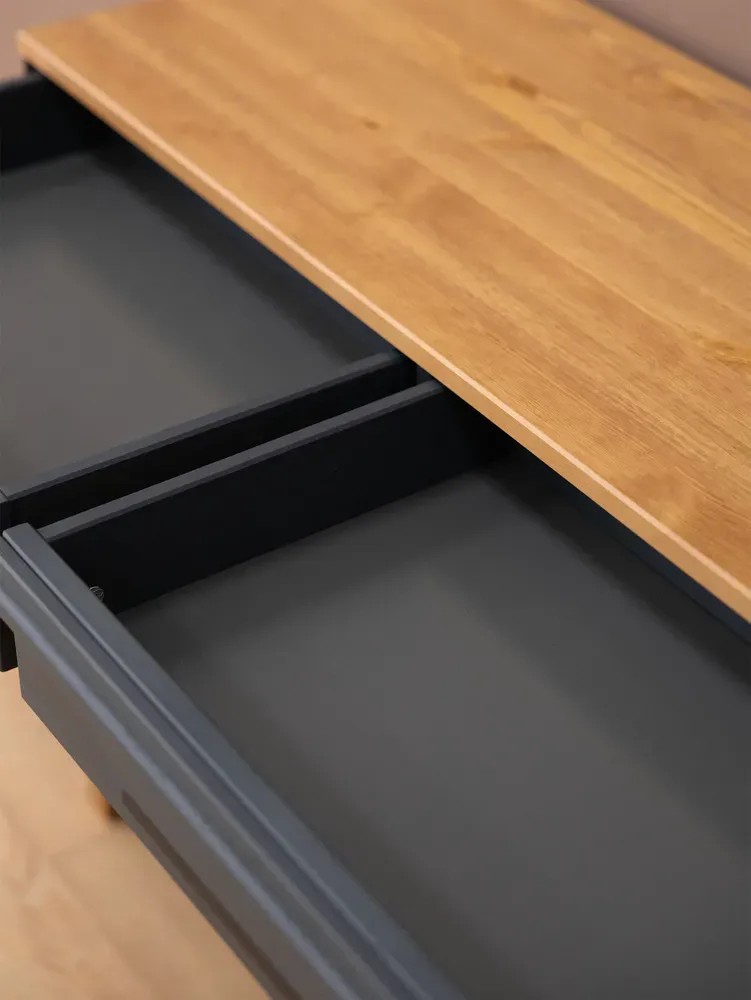 Тумба с 2 ящиками 22 Гранада серый 7016/антик 24