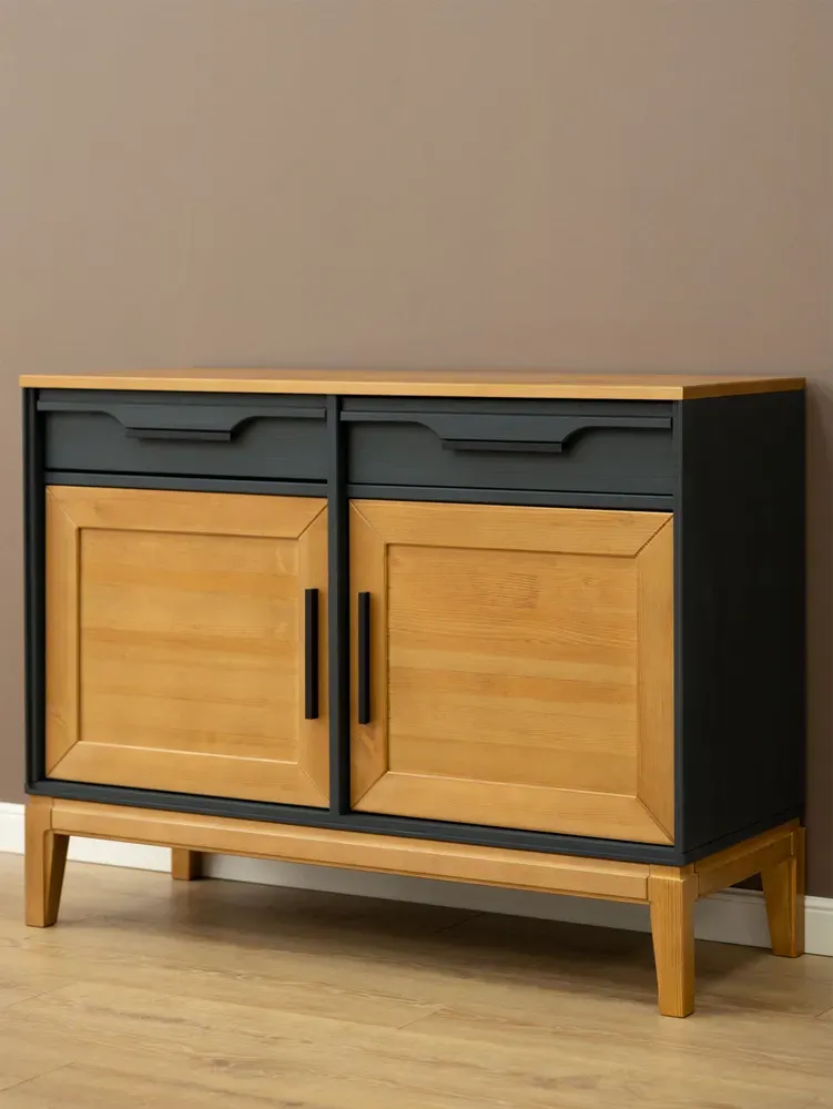 Тумба с 2 ящиками 22 Гранада серый 7016/антик 24