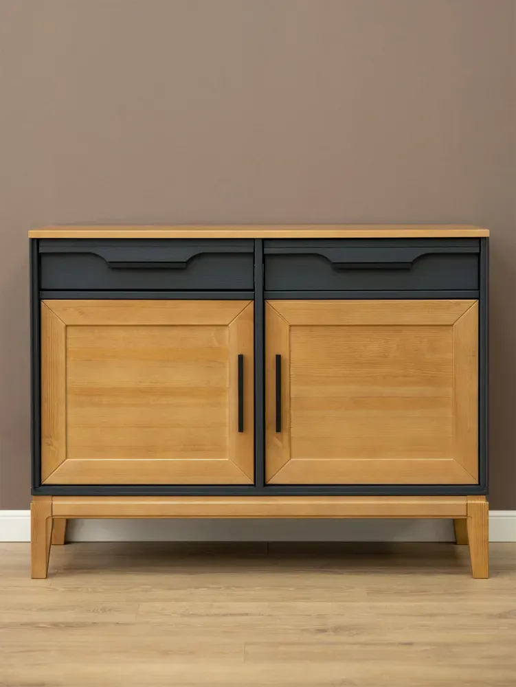 Тумба с 2 ящиками 22 Гранада серый 7016/антик 24